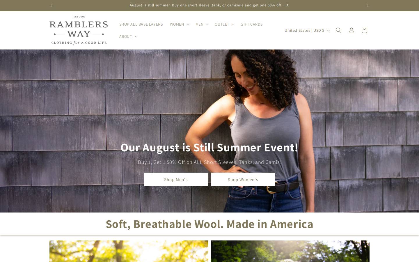 Ramblers Way Farm homepage screenshot