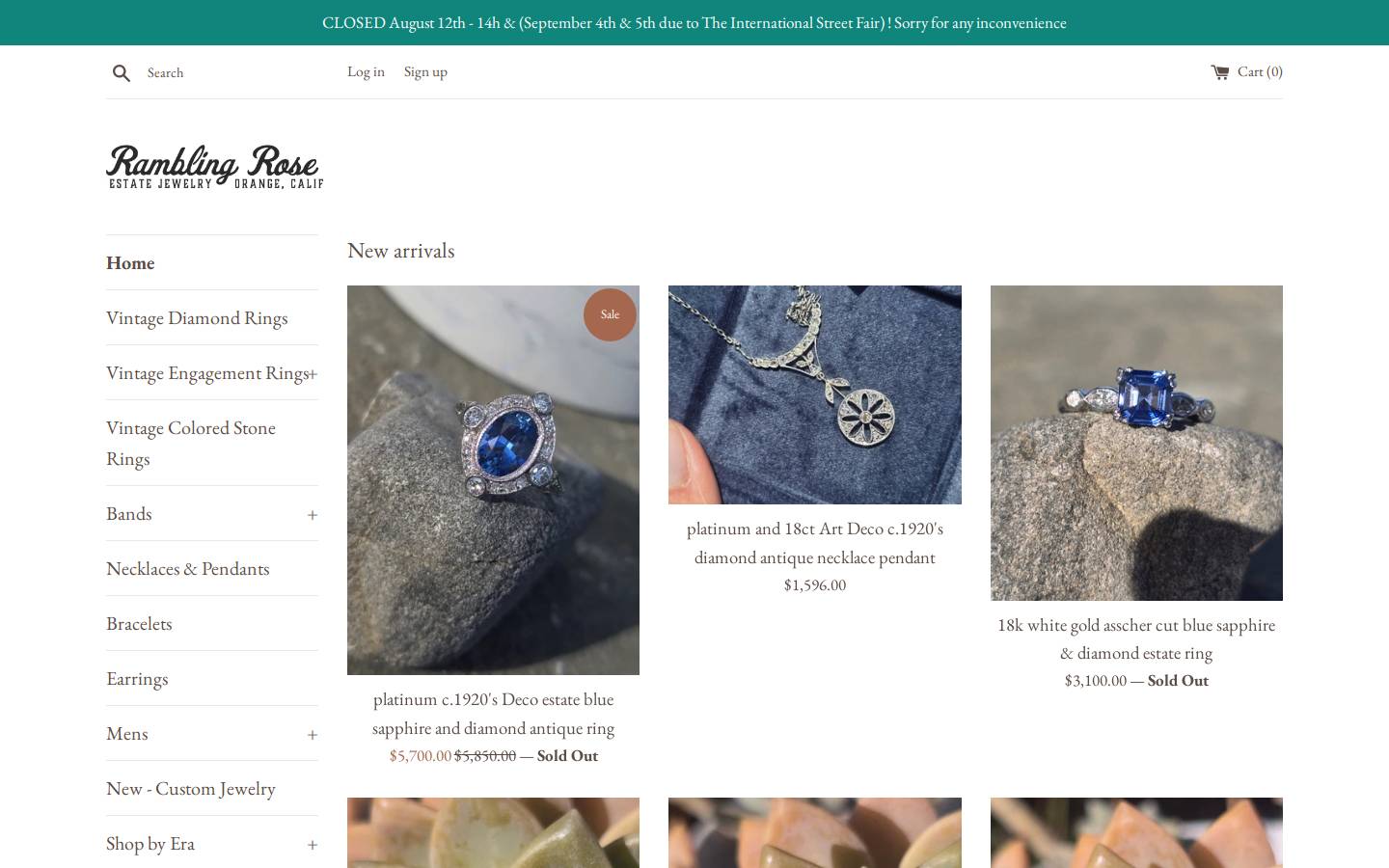 ramblingrose.net homepage screenshot