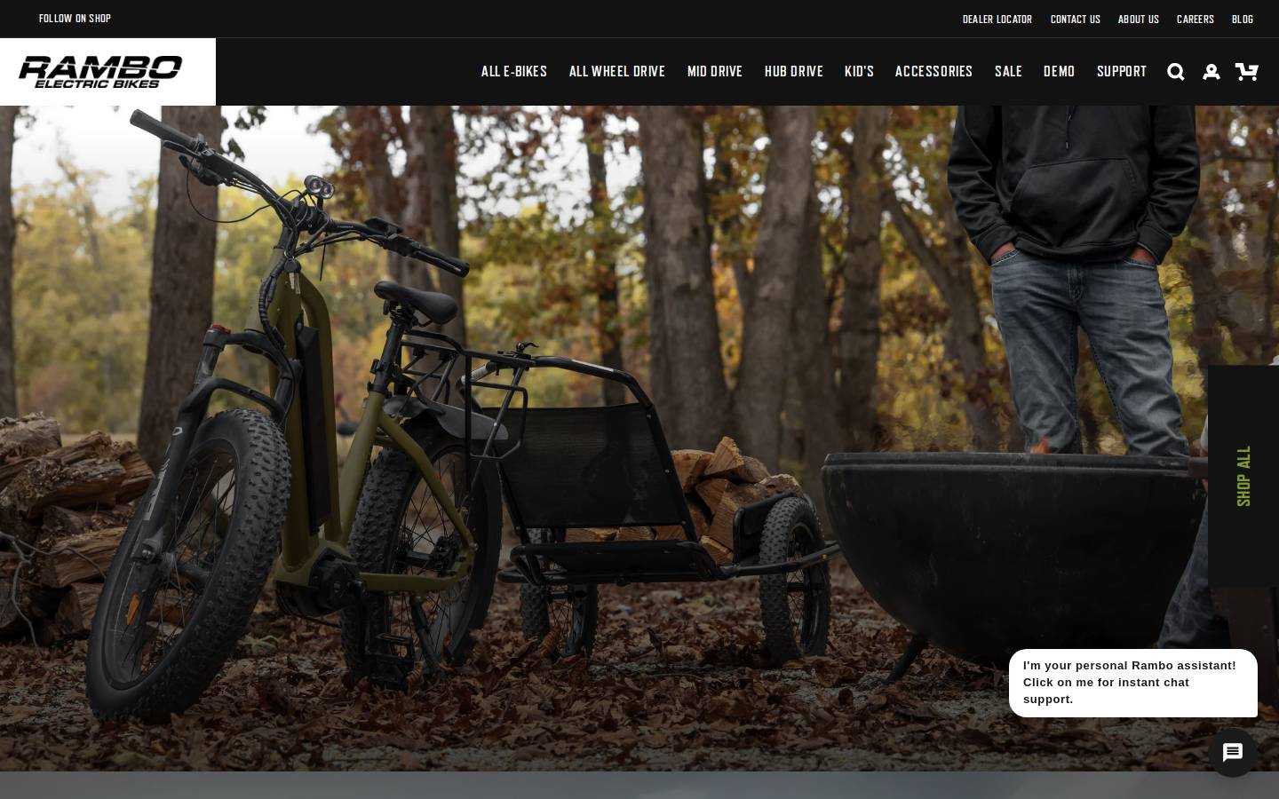 rambobikes.com homepage screenshot