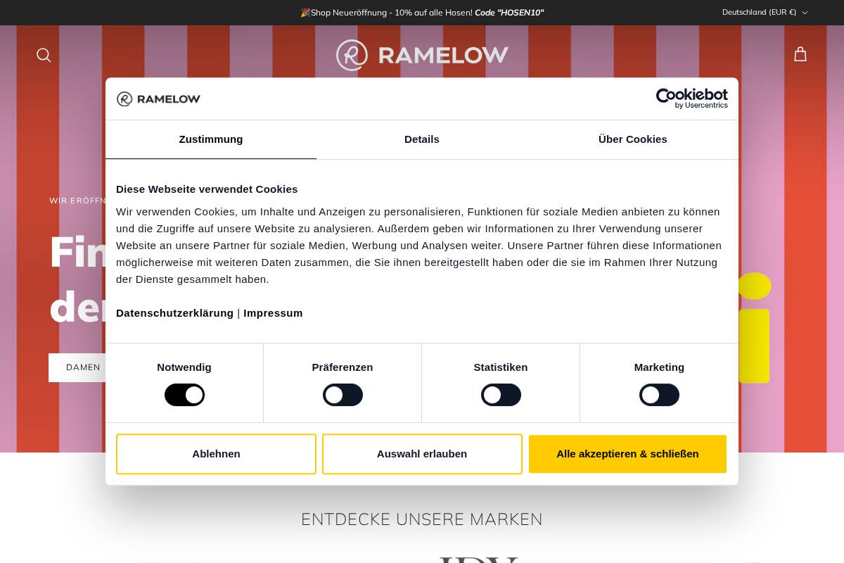 Ramelow homepage screenshot