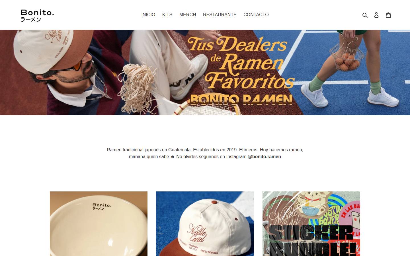 ramenbonito.com homepage screenshot