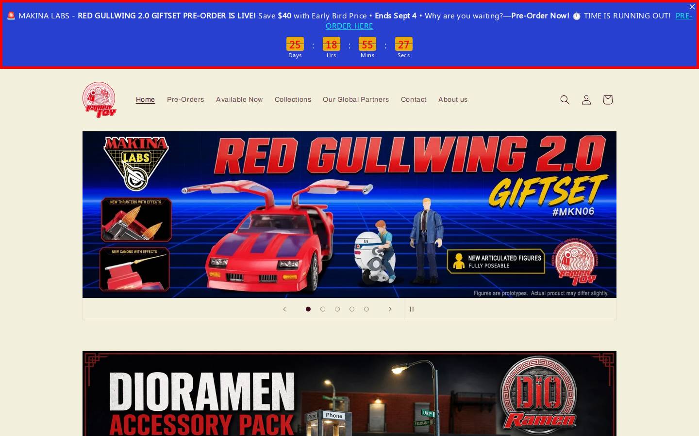 ramentoy.com homepage screenshot
