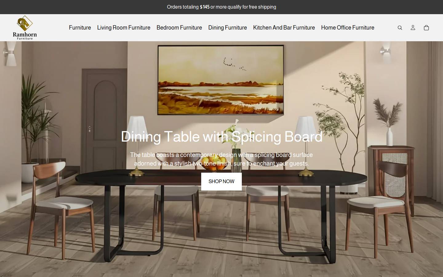 ramhornfurniture.com homepage screenshot
