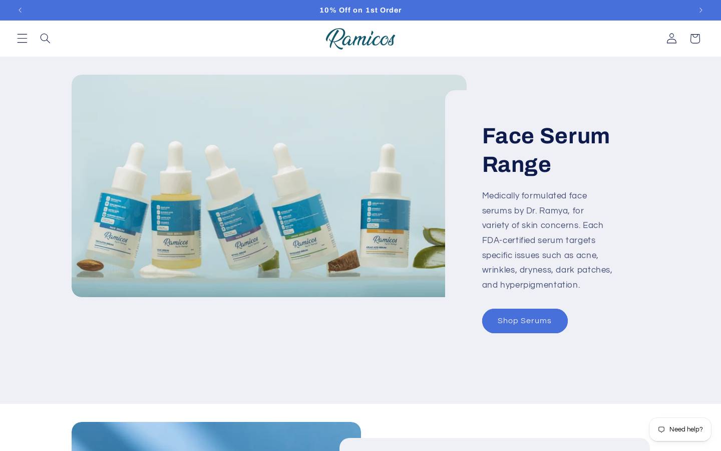 ramicos.com homepage screenshot