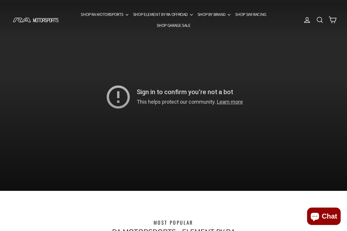 RA Motorsports Canada homepage screenshot