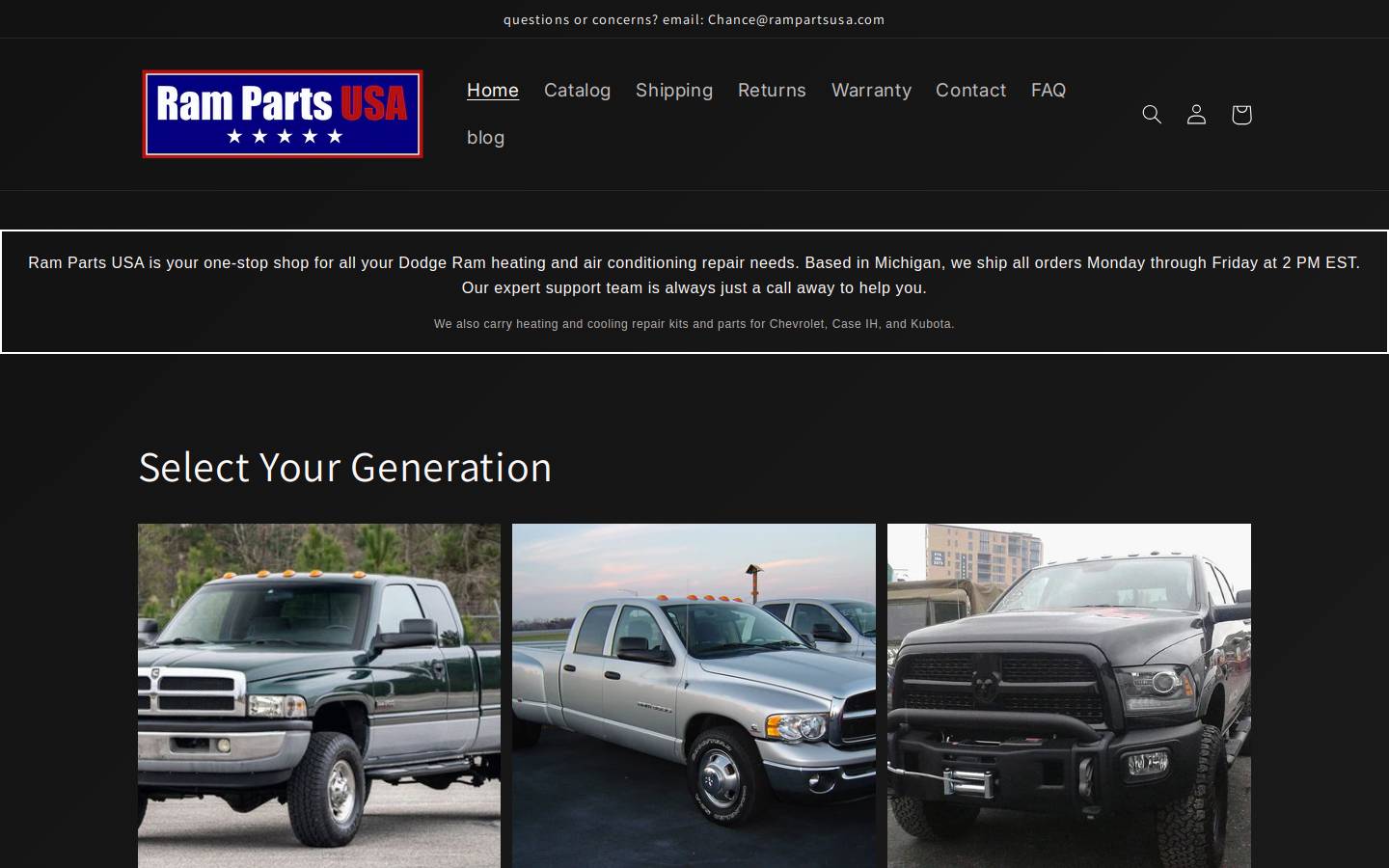 rampartsusa.com homepage screenshot