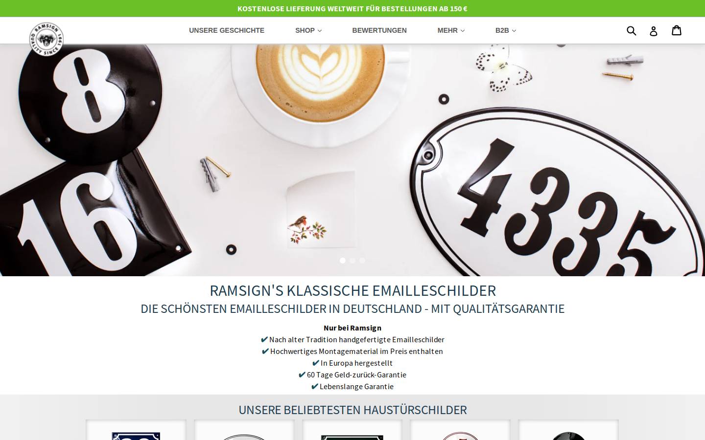 ramsign.de homepage screenshot