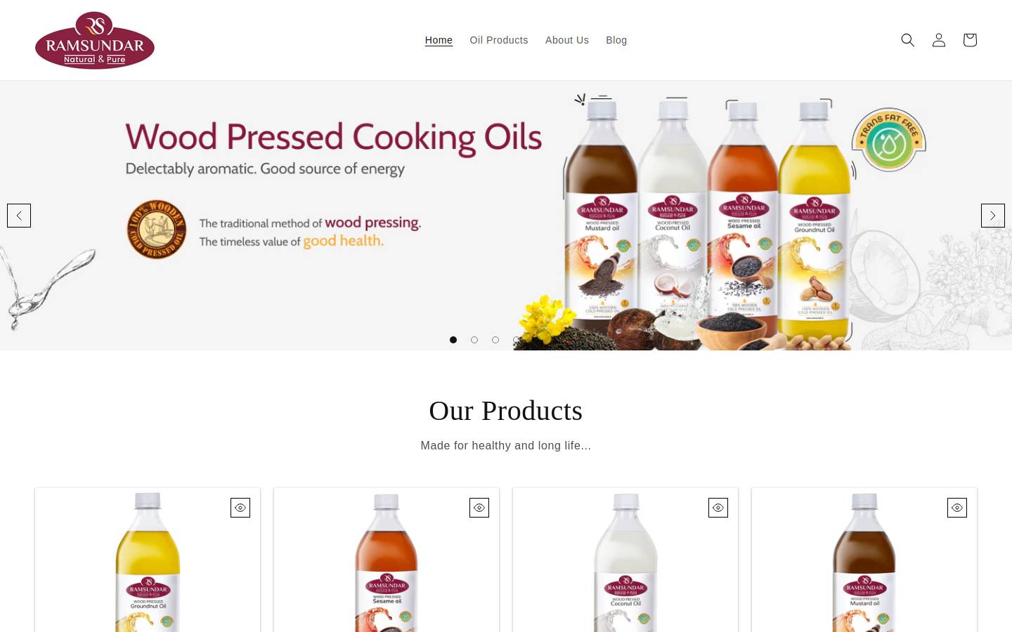 ramsundar.in homepage screenshot