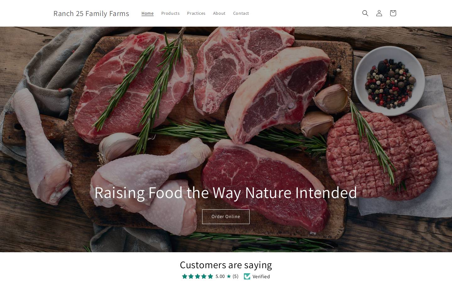 ranch25familyfarms.com homepage screenshot