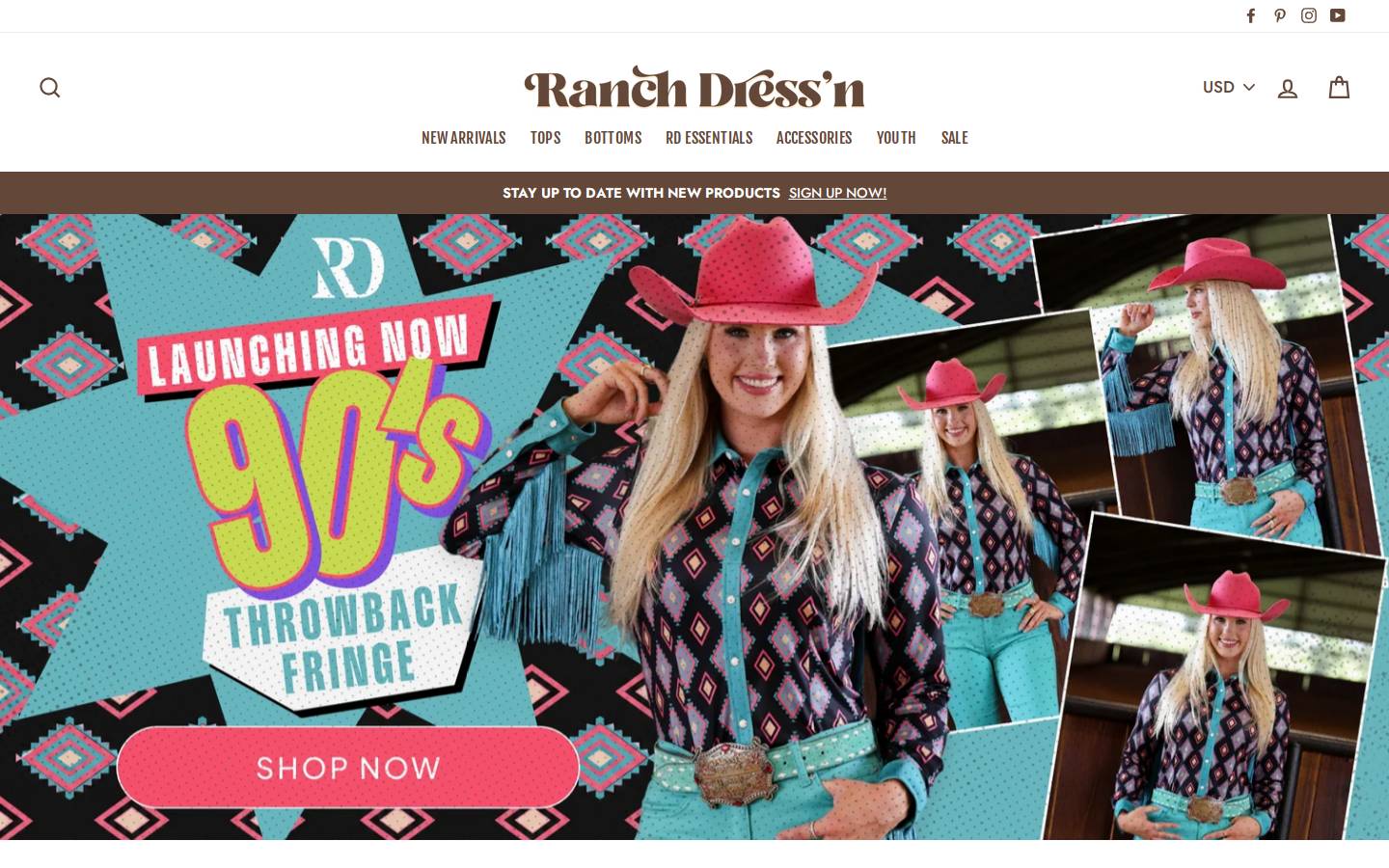 ranchdressn.com homepage screenshot