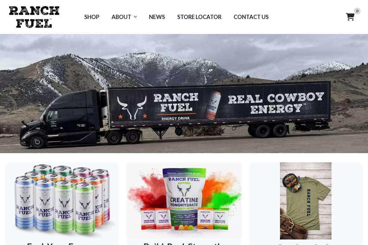 ranchfuel.com homepage screenshot