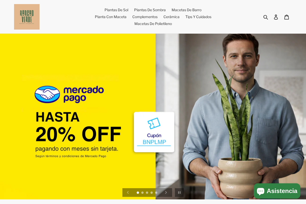 RANCHO VERDE MX homepage screenshot