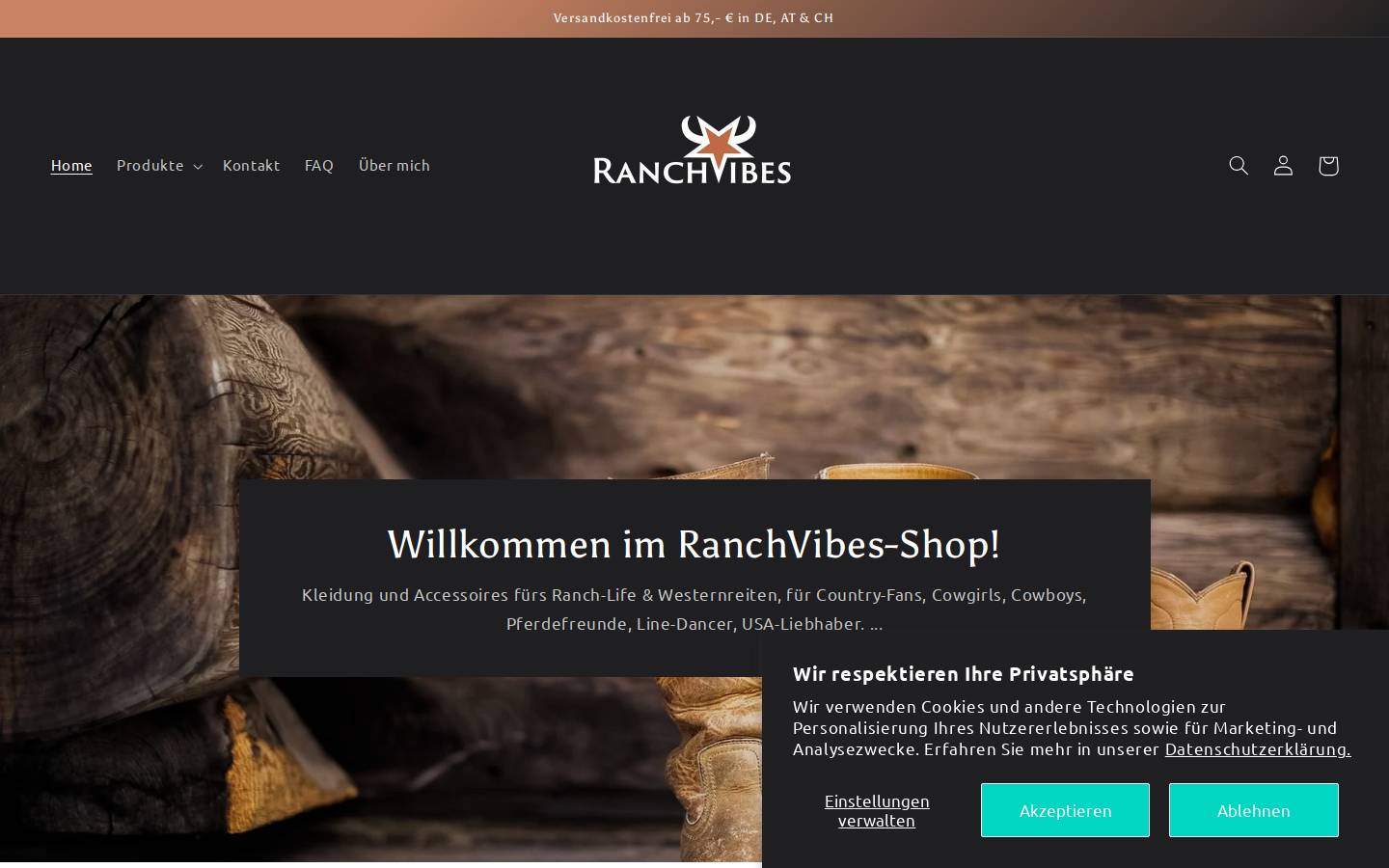 ranchvibes.de homepage screenshot