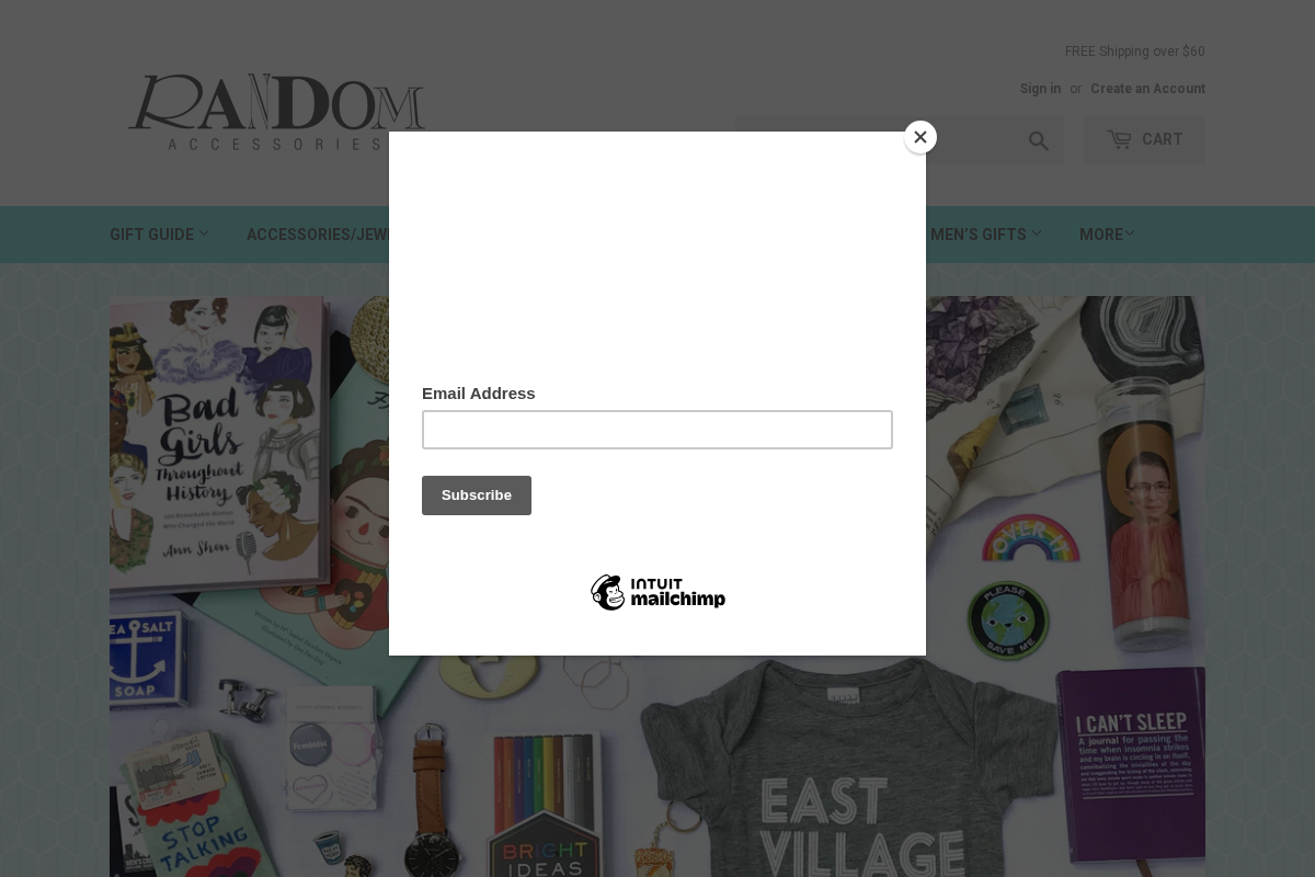 Random Accessories NYC homepage screenshot