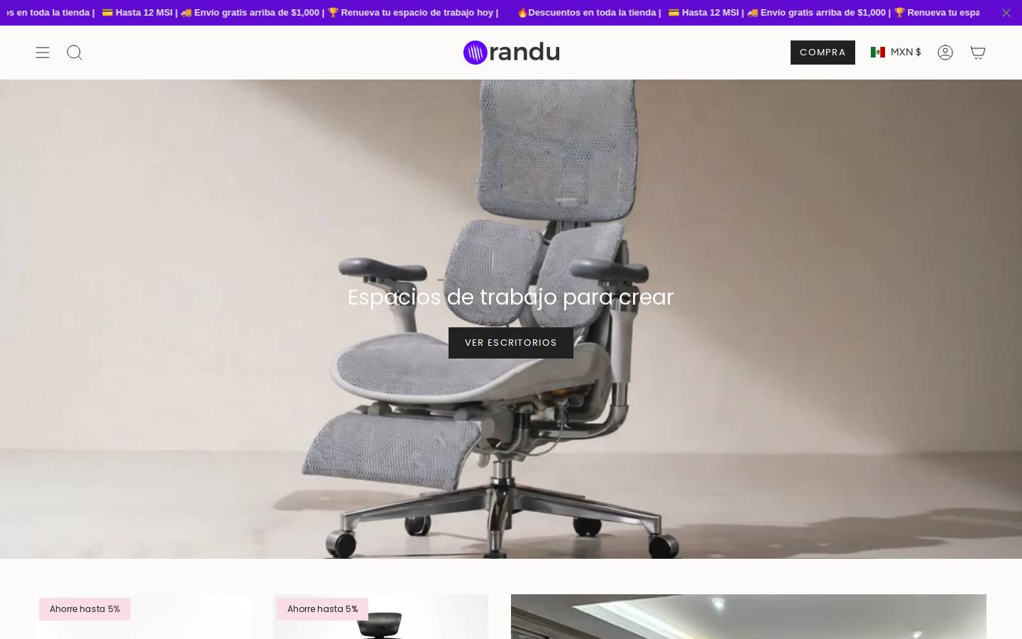 randu.mx homepage screenshot