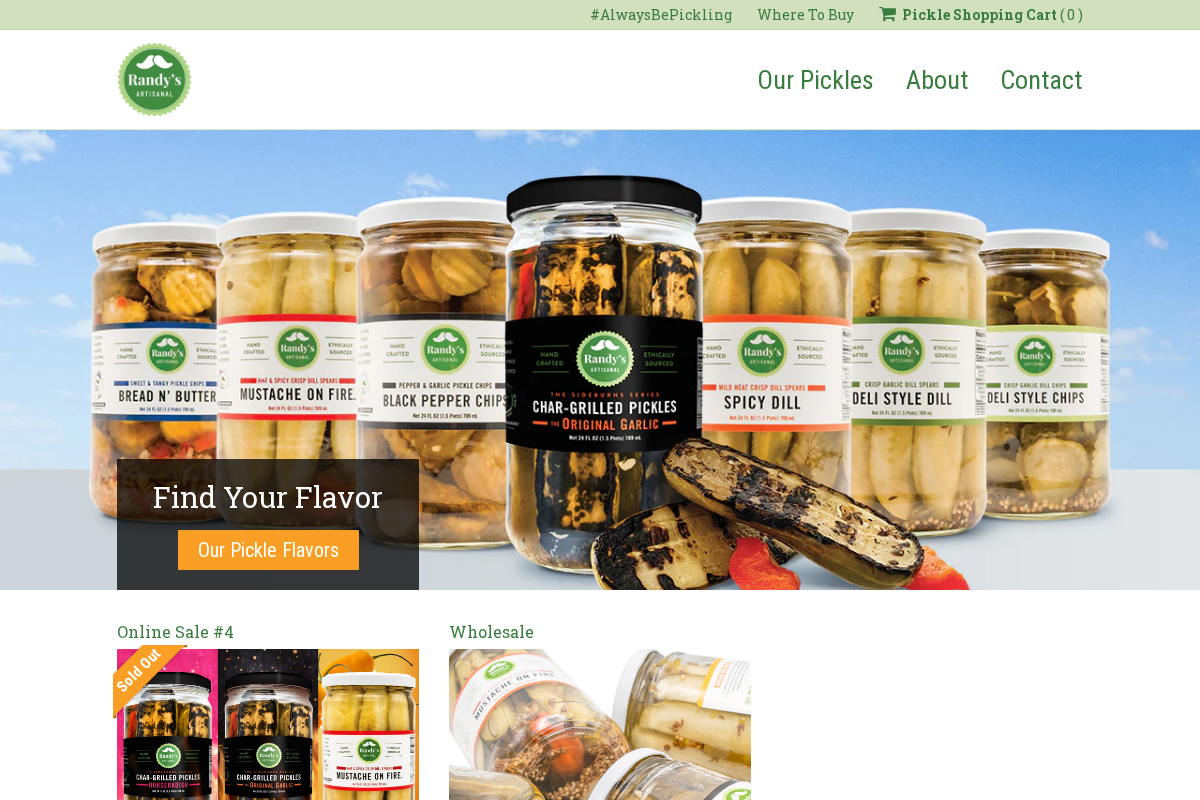 Randy's Artisanal homepage screenshot