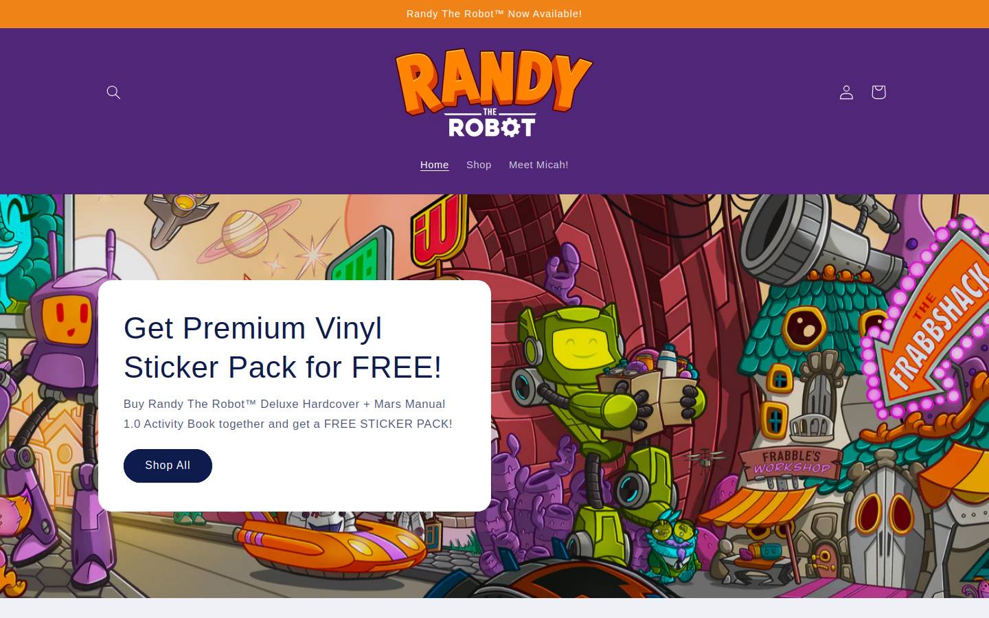 randytherobot.com homepage screenshot