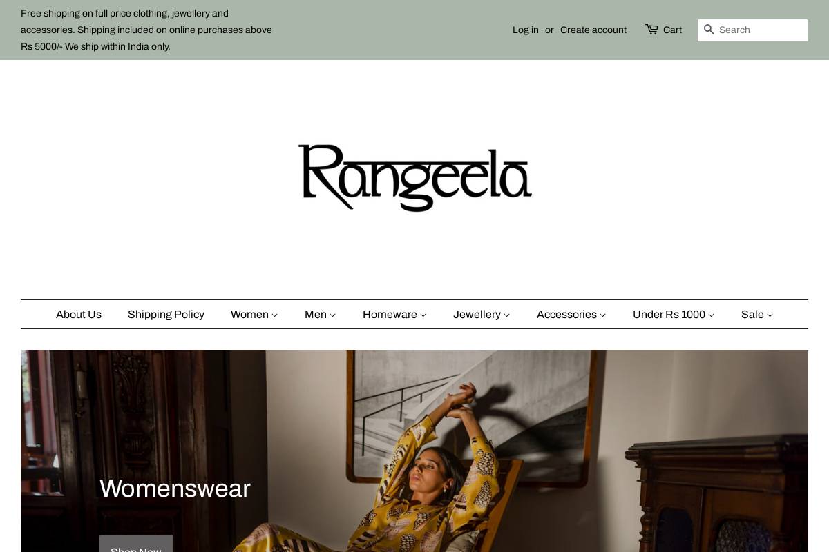 rangeelagoa.com homepage screenshot