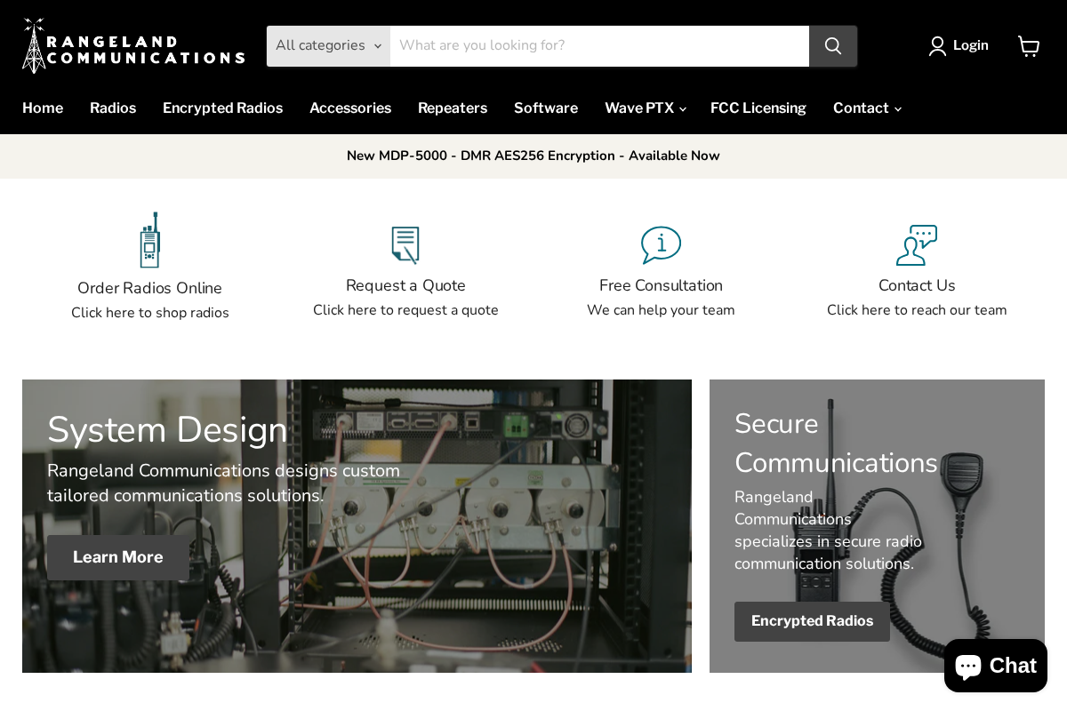 Rangeland Communications homepage screenshot
