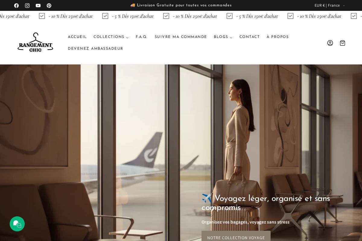 Rangement Chic homepage screenshot