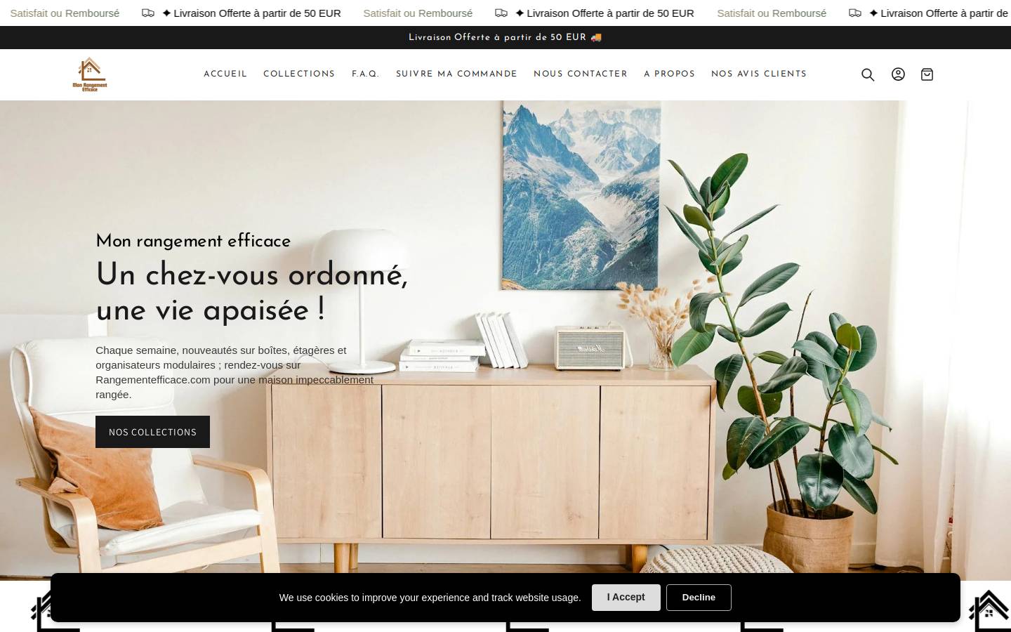 rangementefficace.com homepage screenshot
