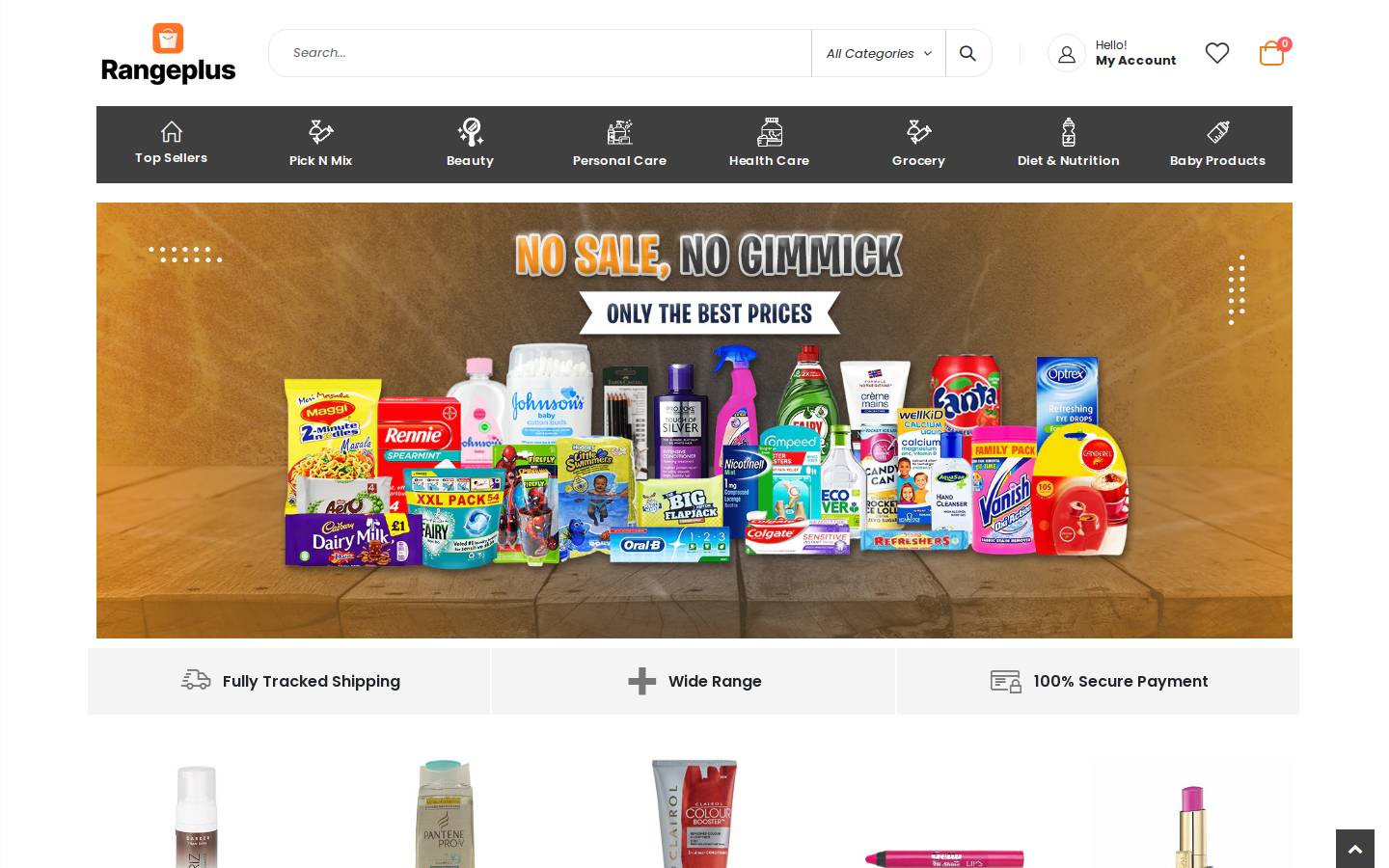 RangePlus homepage screenshot