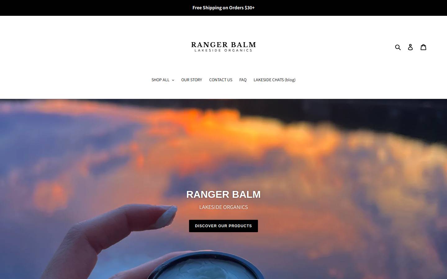 rangerbalm.com homepage screenshot