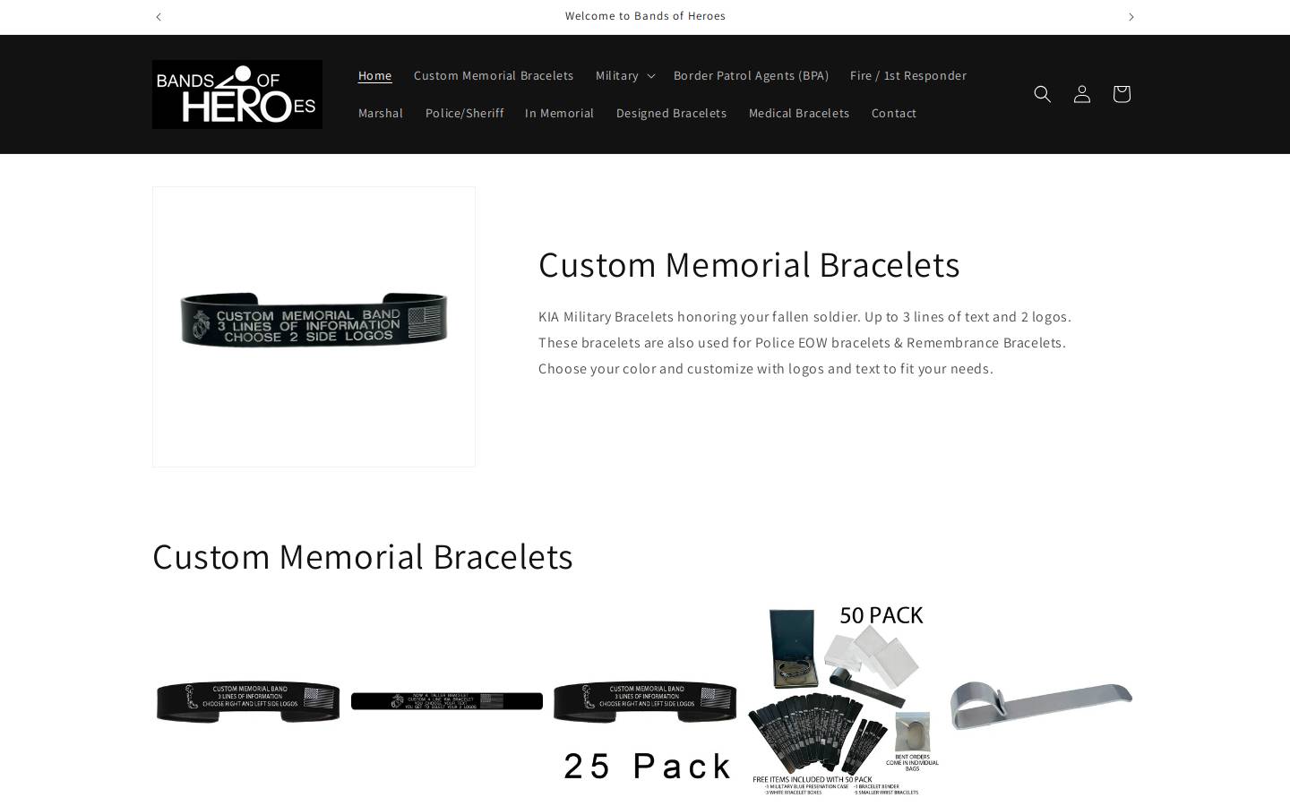 rangerbracelet.com homepage screenshot