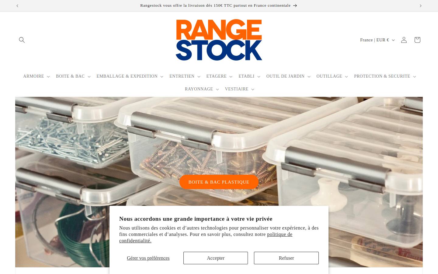 rangestock.com homepage screenshot