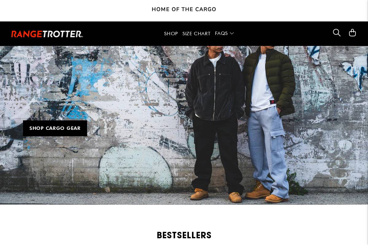 Rangetrotter homepage screenshot