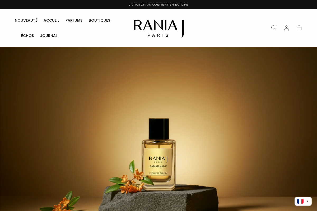 RANIA J homepage screenshot