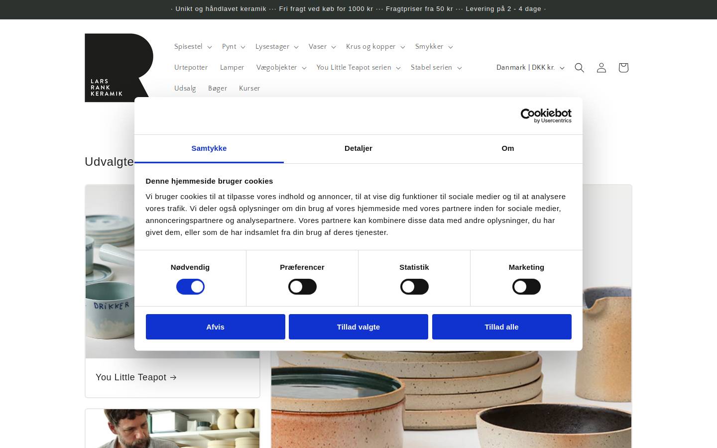 Lars Rank Keramik homepage screenshot