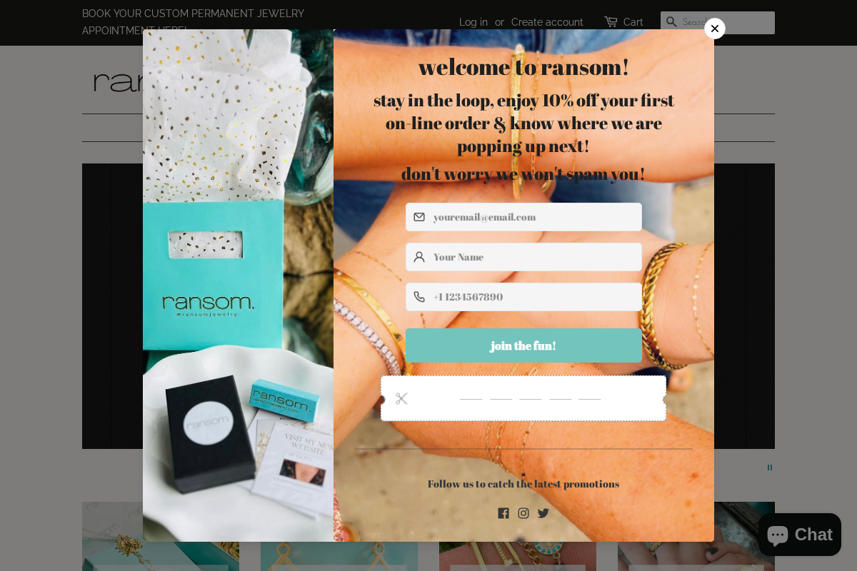 shopransomjewelry homepage screenshot