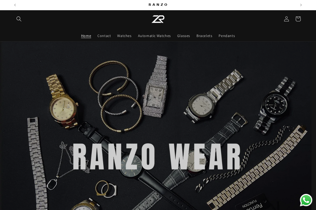 Ranzo Wear homepage screenshot