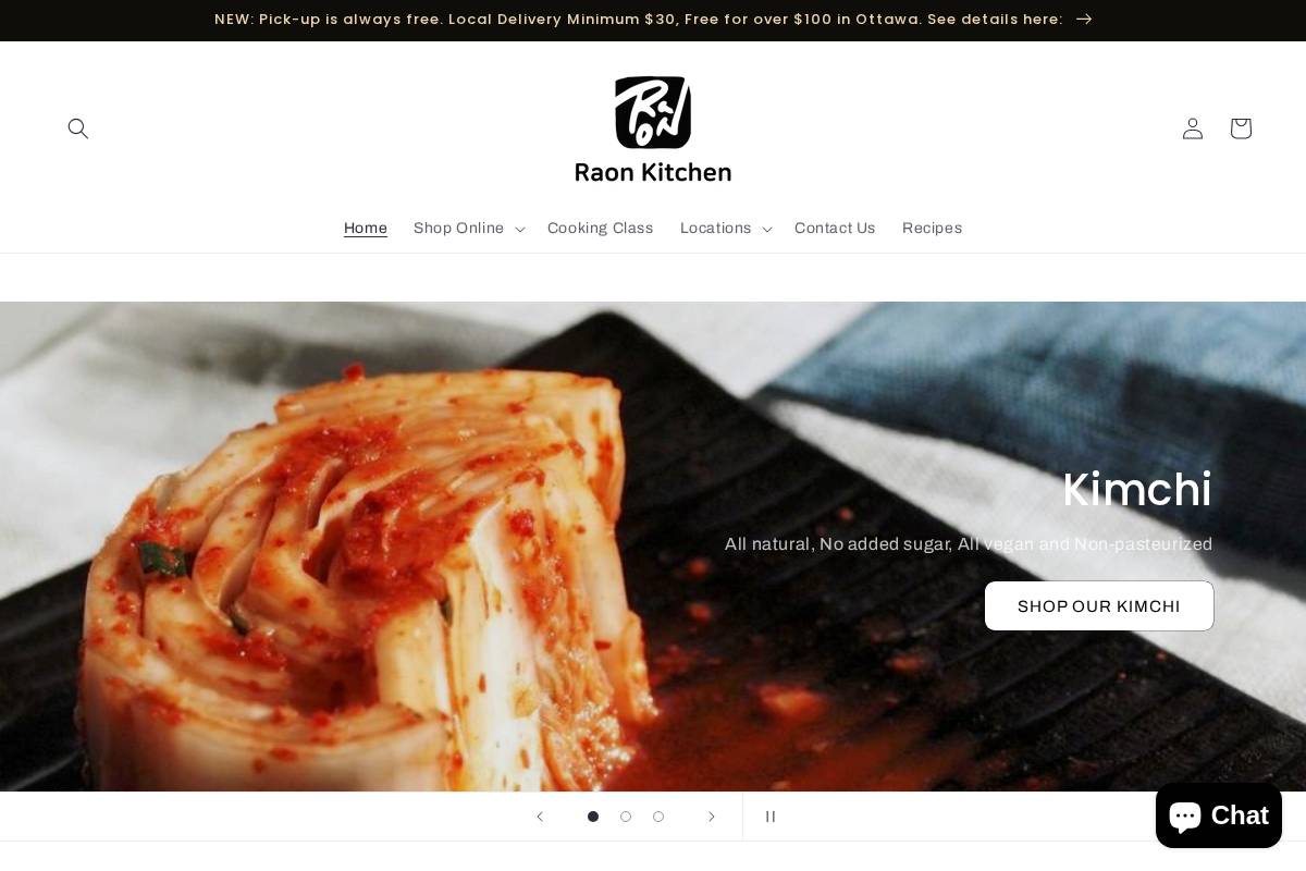 raonkitchen.com homepage screenshot