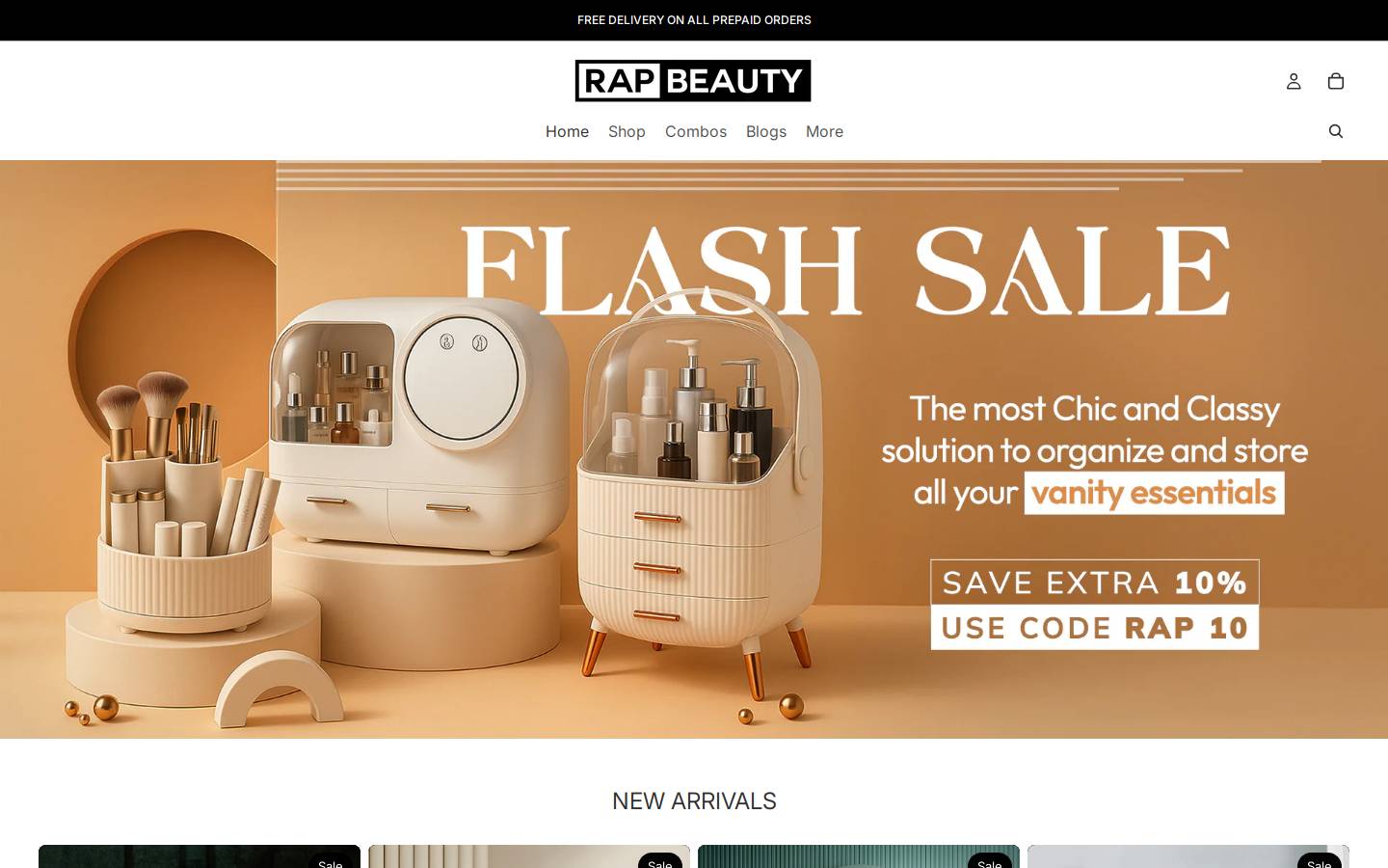 rapbeauty.com homepage screenshot
