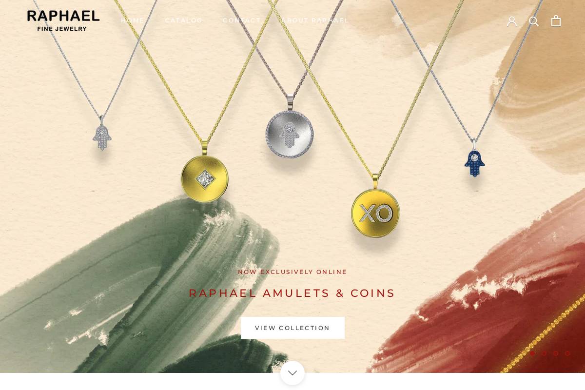 raphaelfinejewelry.com homepage screenshot