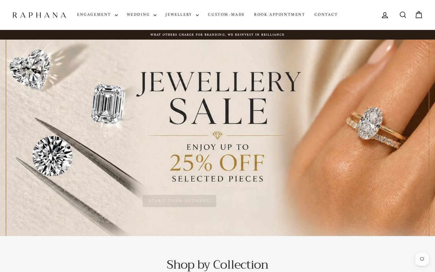 Raphana Jewellery homepage screenshot