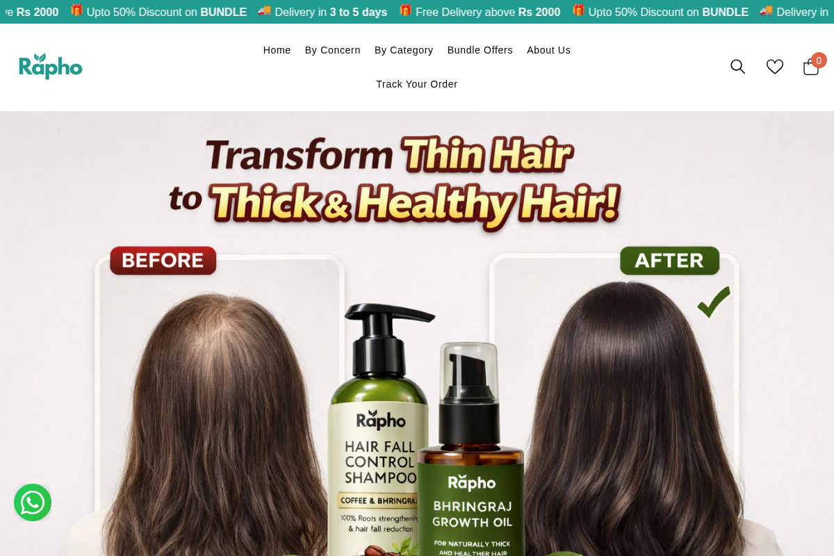 raphobeauty.com homepage screenshot