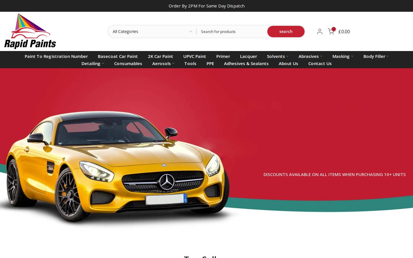 Rapid Paints UK homepage screenshot
