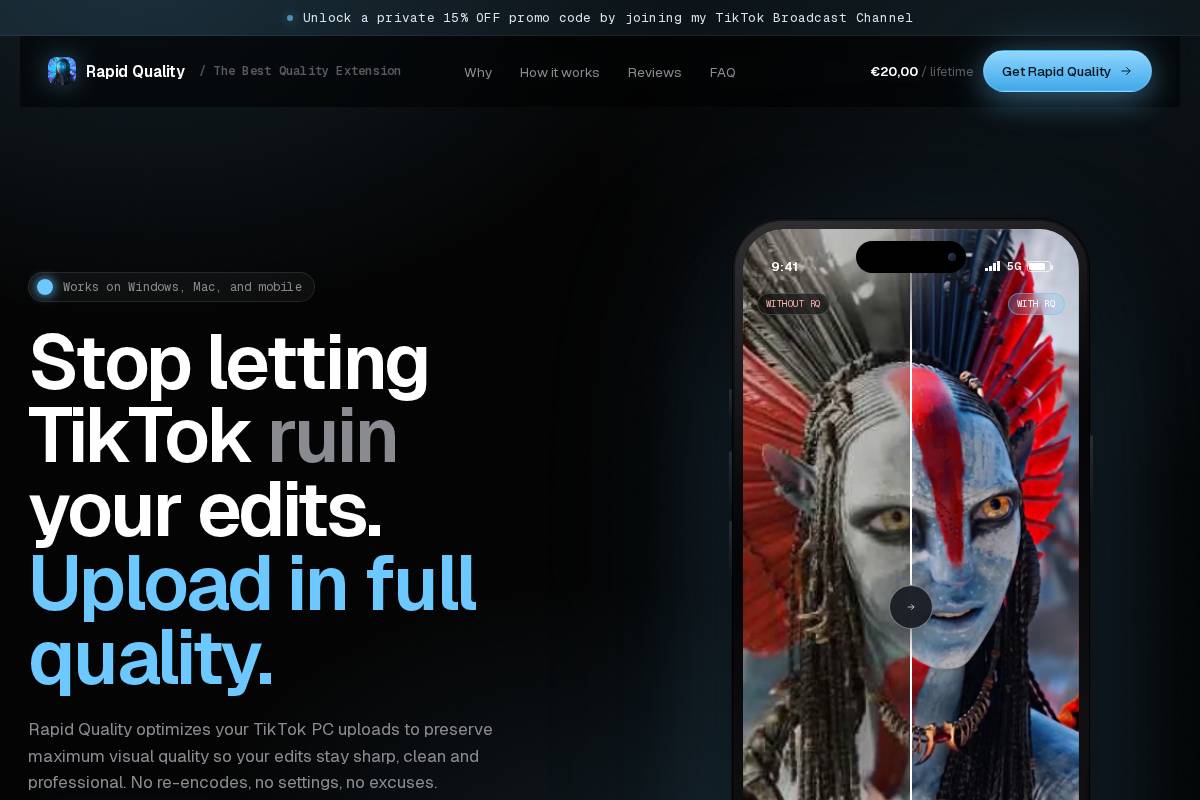 rapidquality.store homepage screenshot