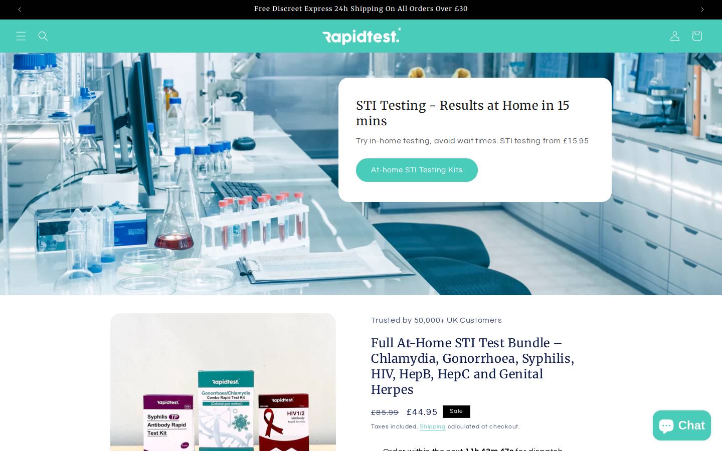 rapidtest.com homepage screenshot