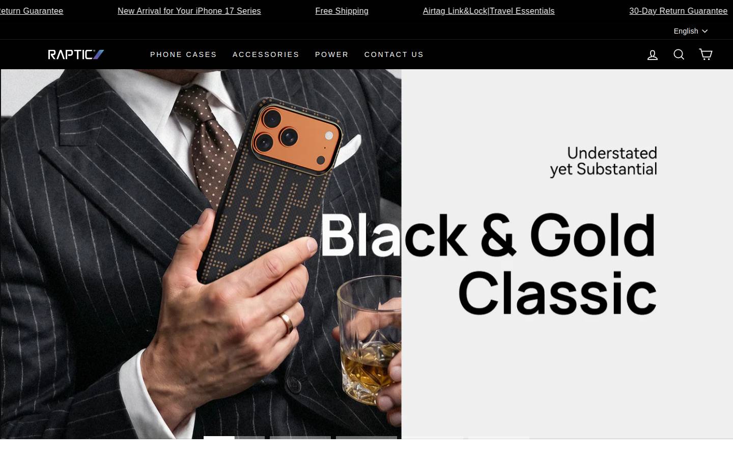 rapticstrong.com homepage screenshot