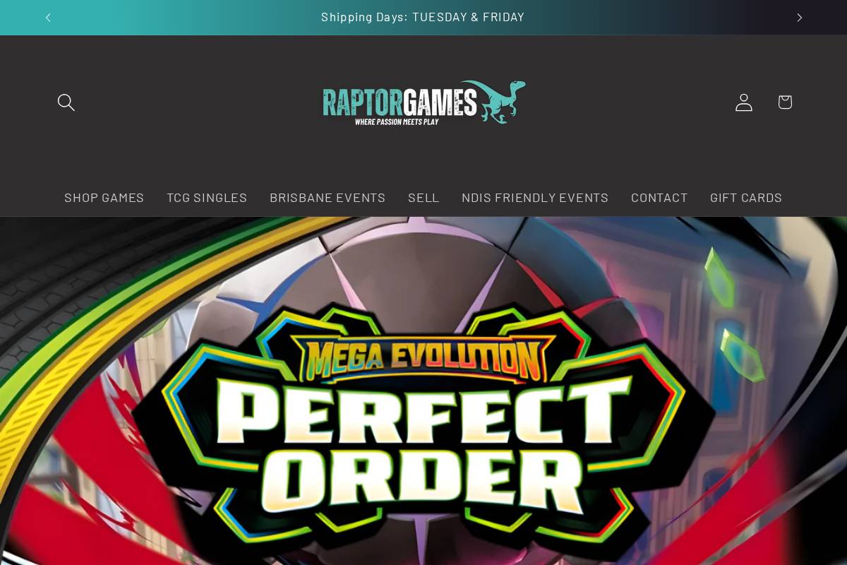 raptor-games.com homepage screenshot