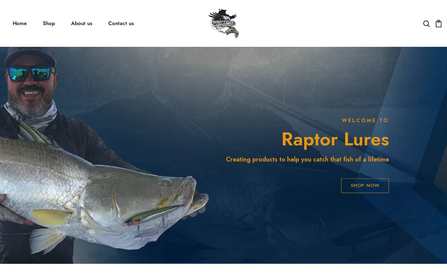 raptorluresnt.com.au homepage screenshot