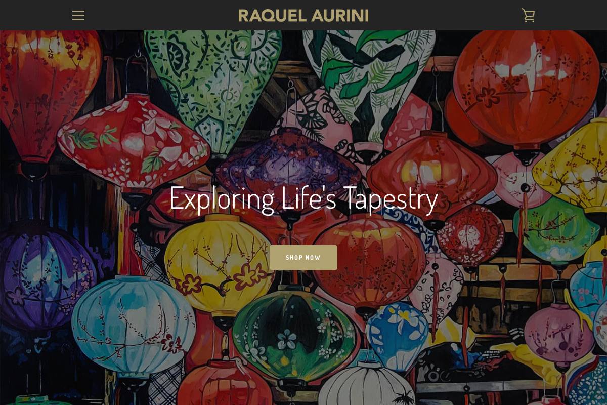 raquelaurini.com homepage screenshot