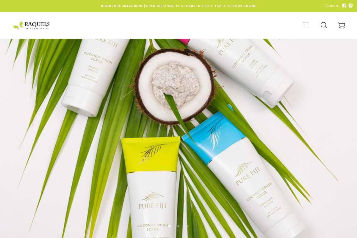 raquels.com.au homepage screenshot