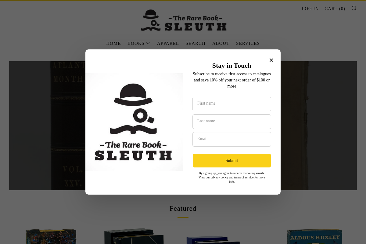 rarebooksleuth.com homepage screenshot