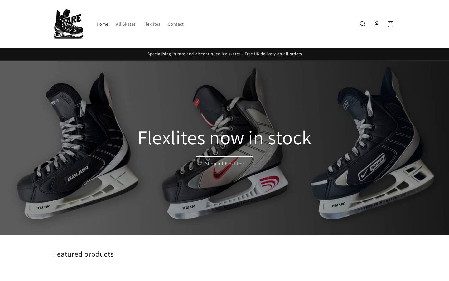 rareskates.com homepage screenshot