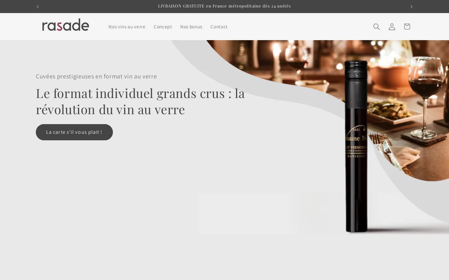 rasade.fr homepage screenshot